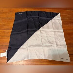 Rebecca Minkoff Black and White Silk Scarf 32 inches